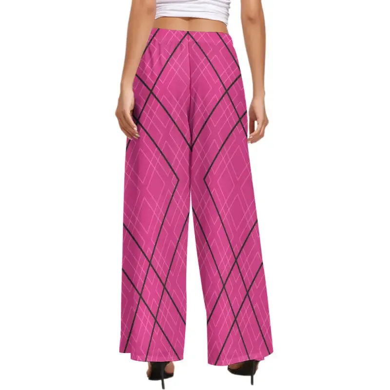 Get Your Groove On with Pink Geometric Wide Leg Pants