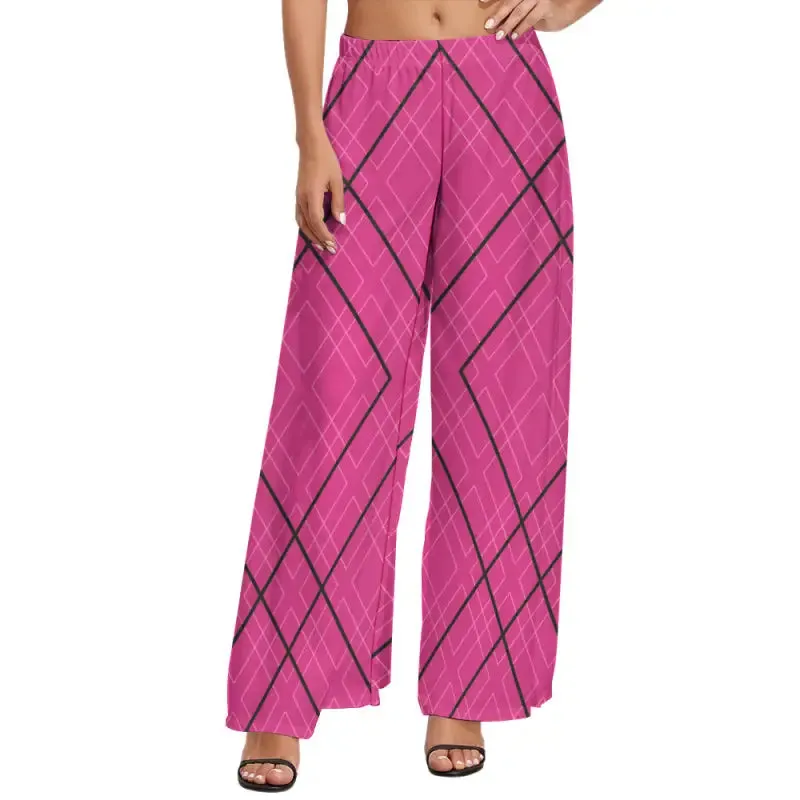 Get Your Groove On with Pink Geometric Wide Leg Pants