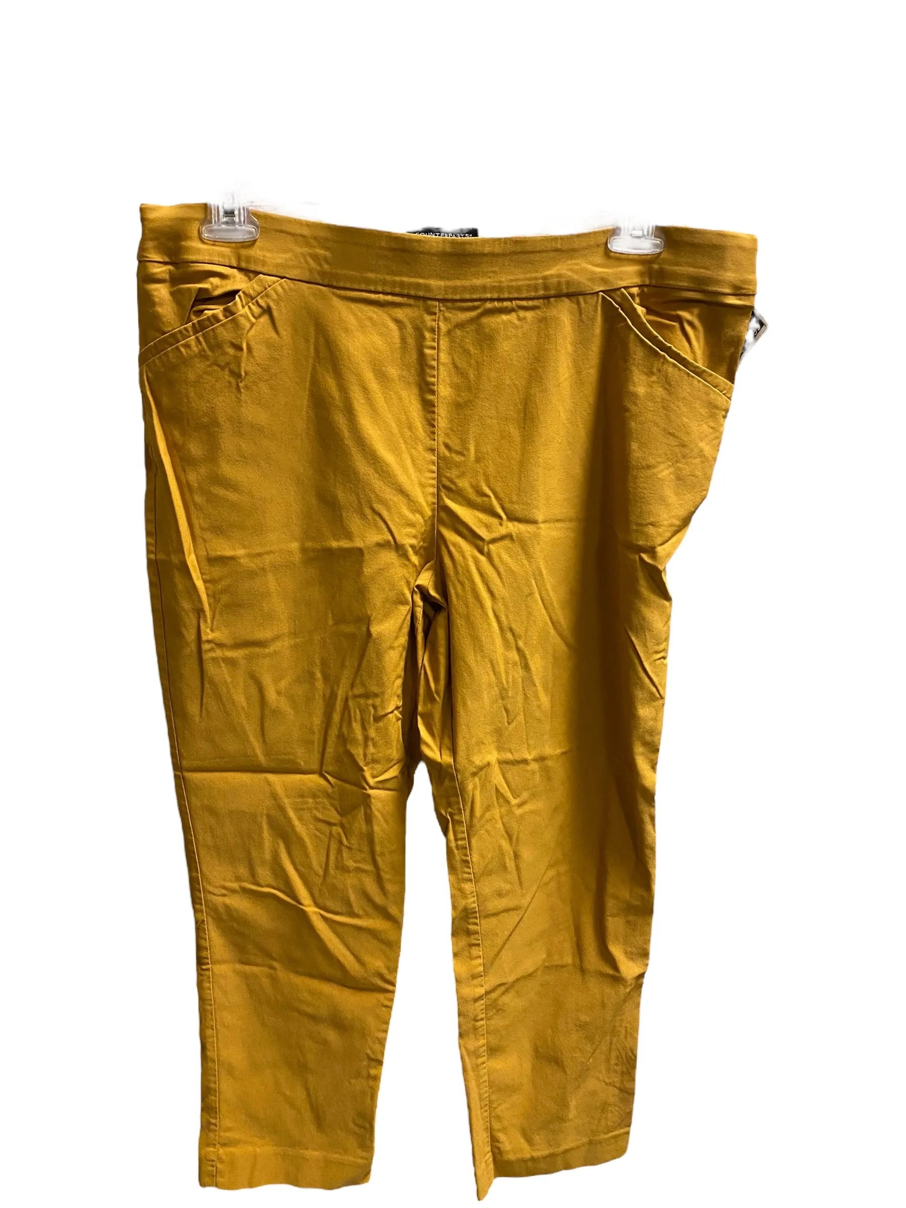 Gold Pants Cropped Counterparts, Size 18