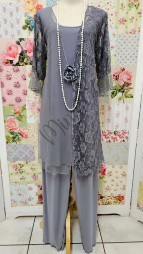 Grey 3-Piece Pants Set LR0594