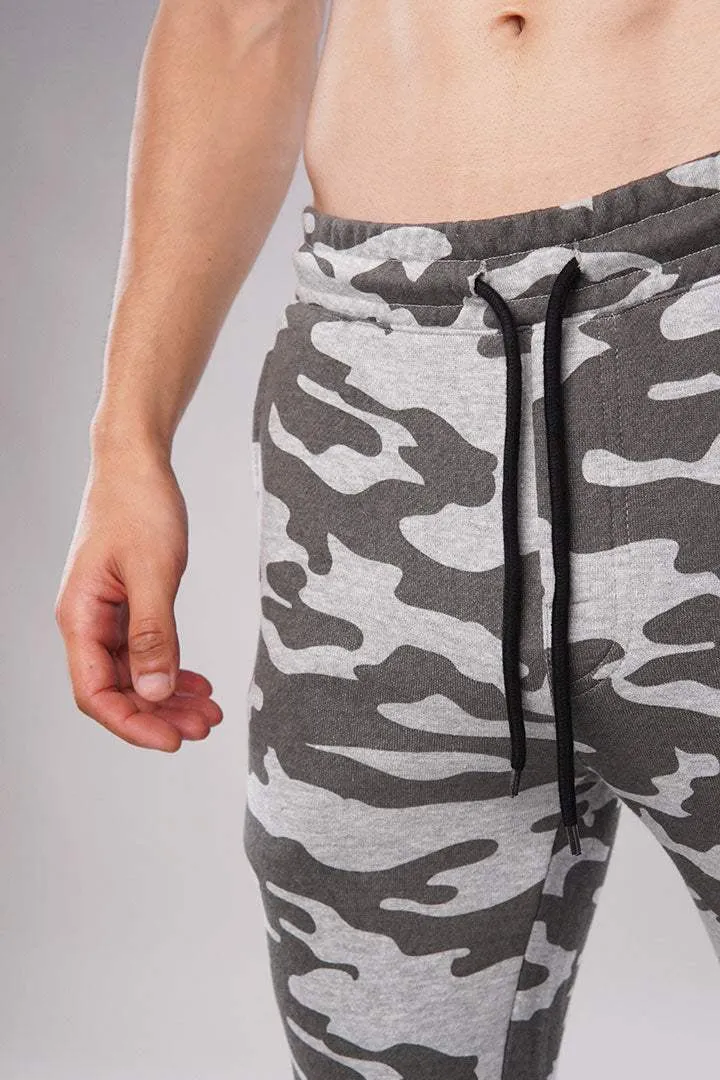 Grey Camo Cut and Sew Jogger Pant