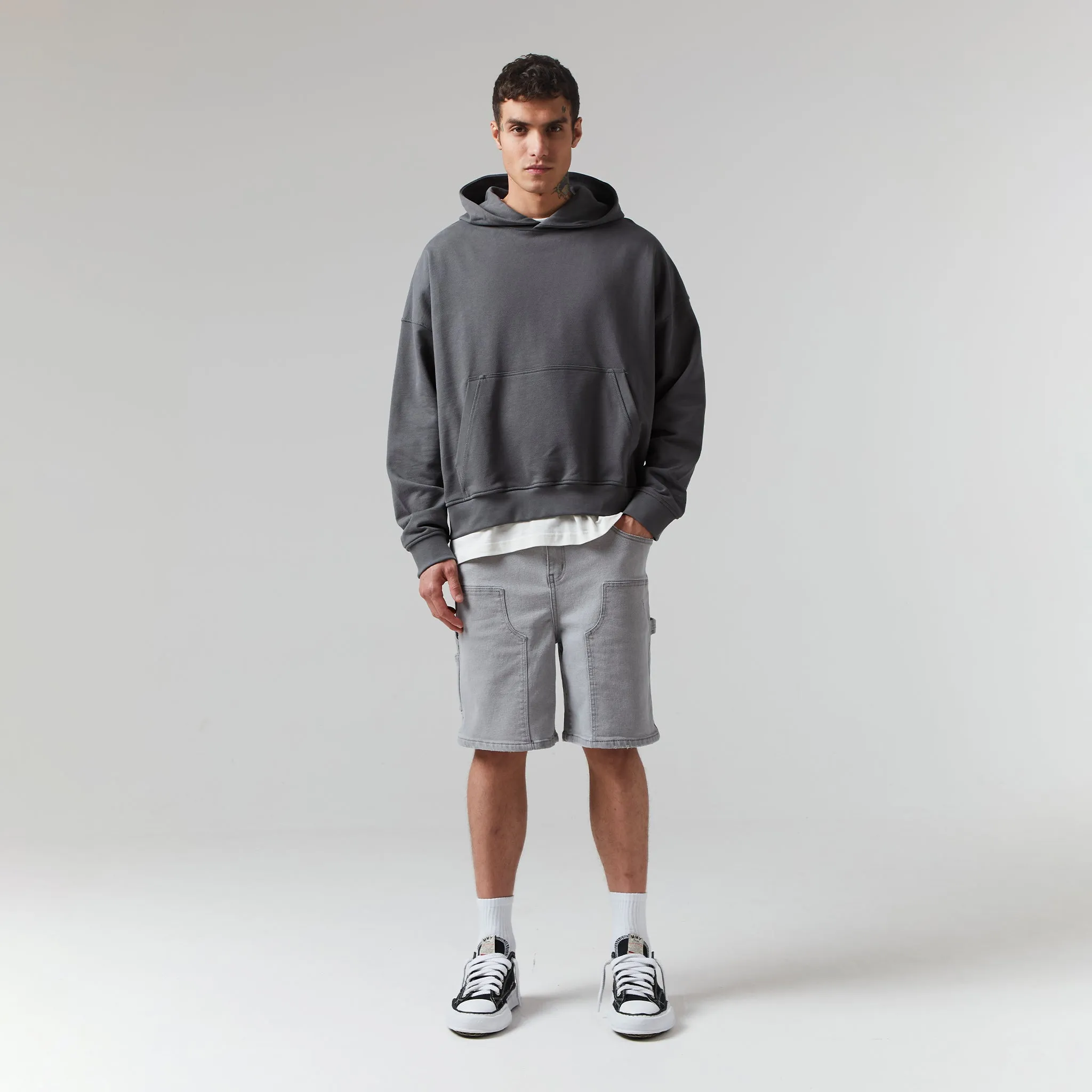 Heavyweight Box Fit Hoodie | Dark Grey