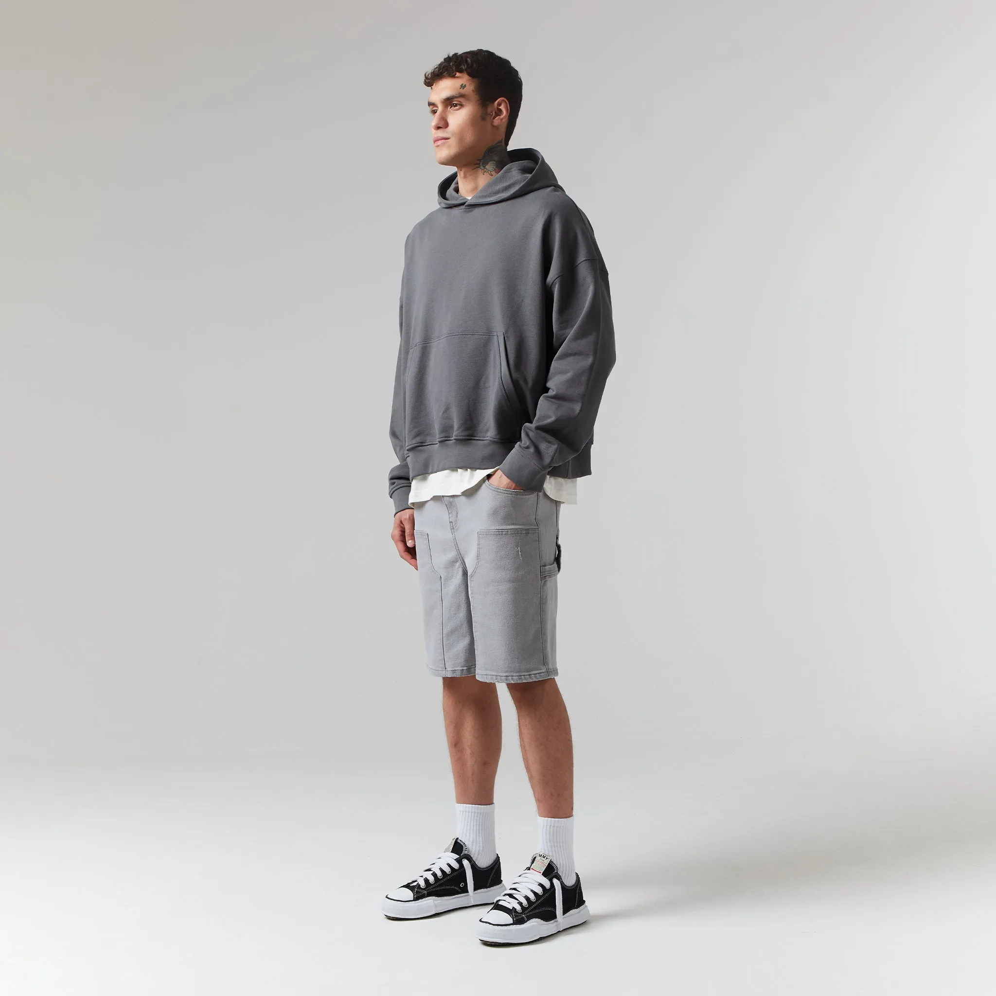 Heavyweight Box Fit Hoodie | Dark Grey