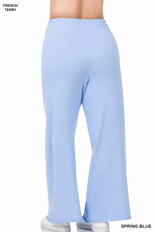 Hi Curvy Plus Size Women French Terry Drawstring Waist Pants