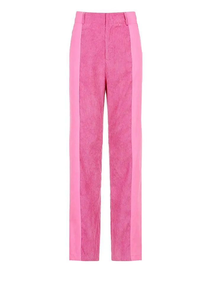 High Waist Y2K Corduroy Loose Pants