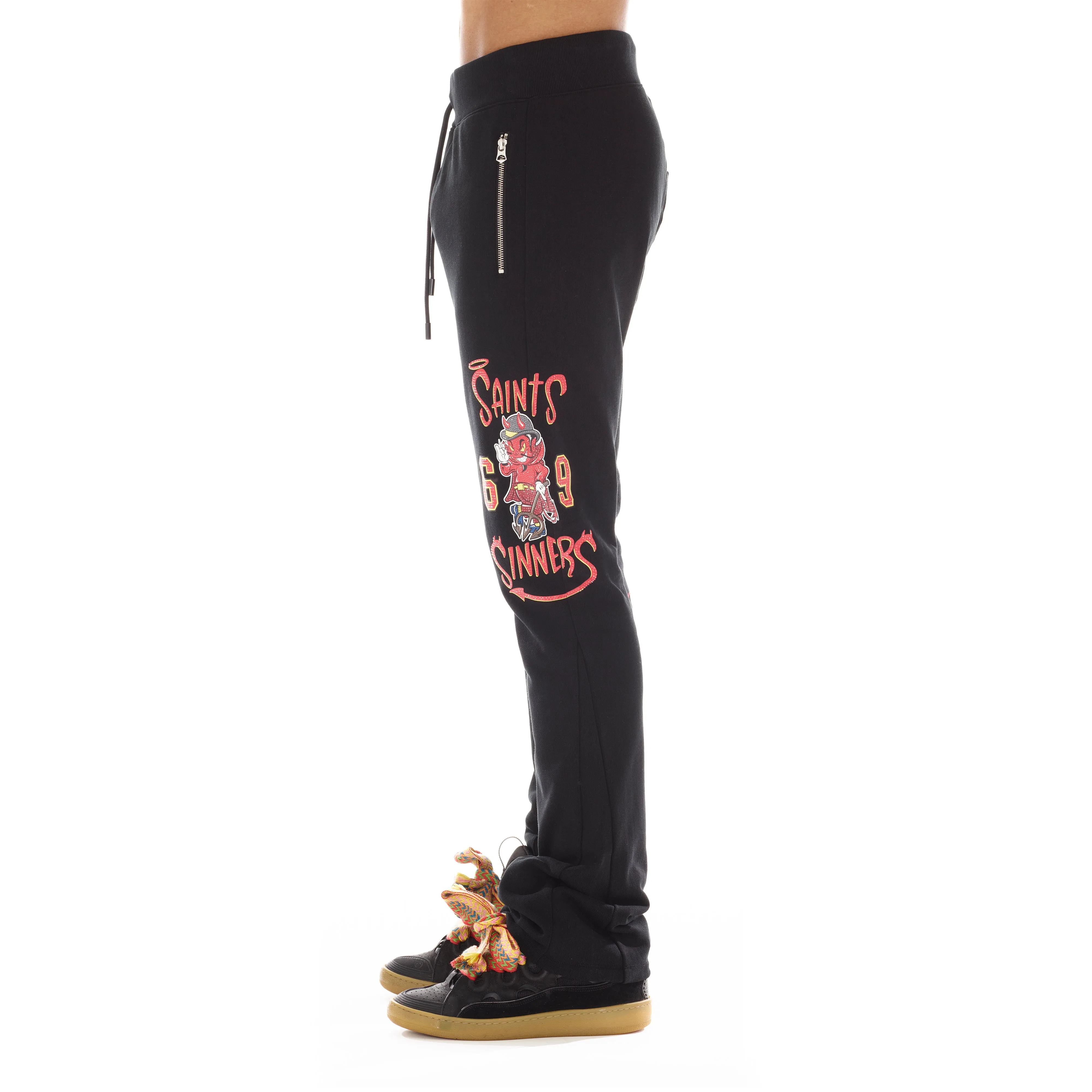 HIPSTER SWEATPANTS "VARSITY" IN BLACK