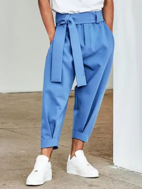 INCERUN Men's Casual Solid Color Loose Pants SKUH95615