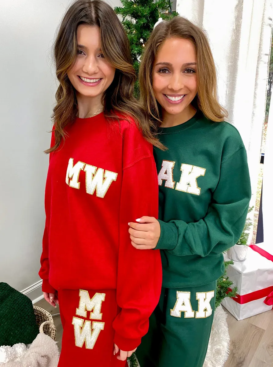Initialed Letter Patch Sweatpants
