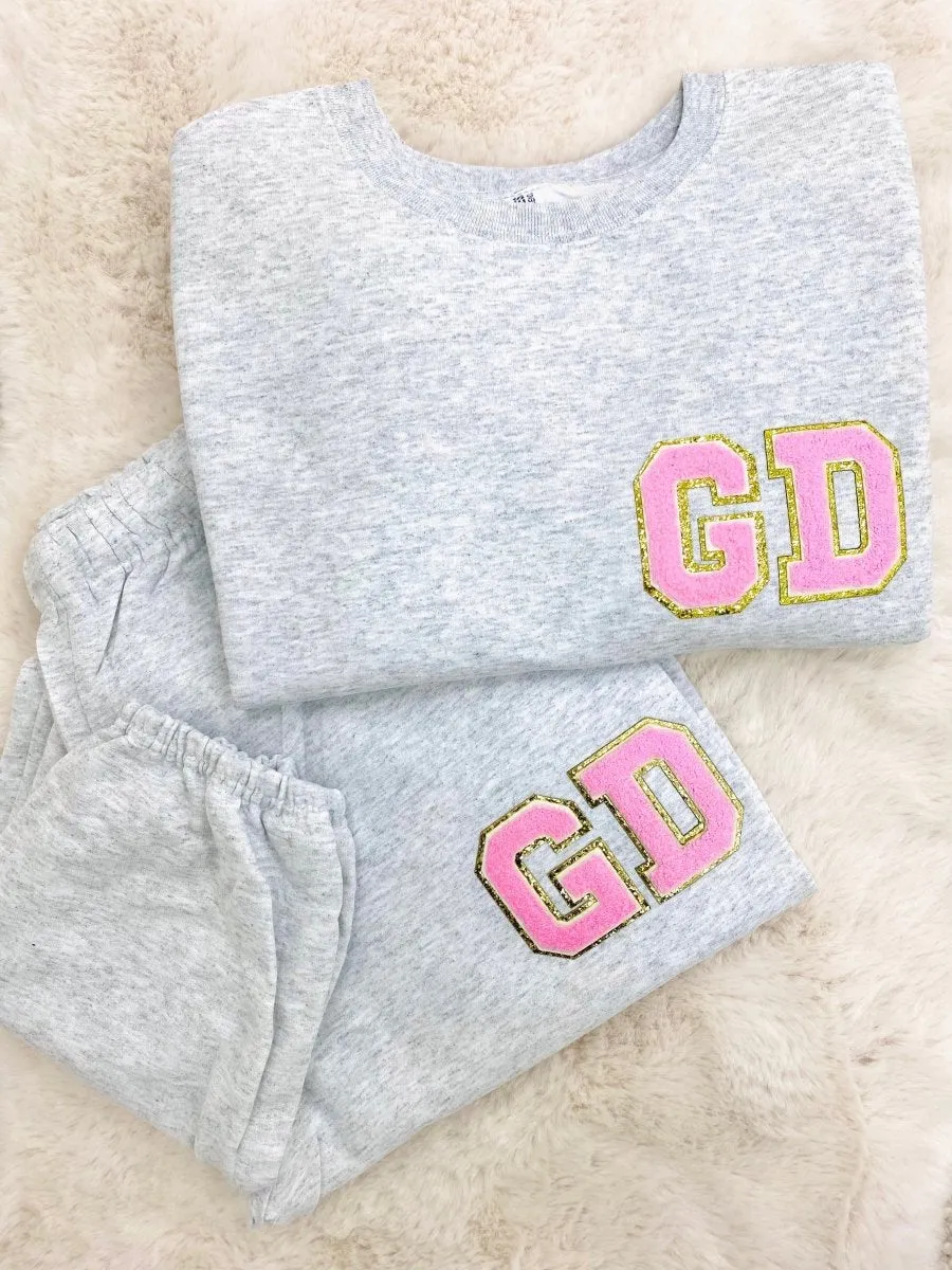 Initialed Letter Patch Sweatpants
