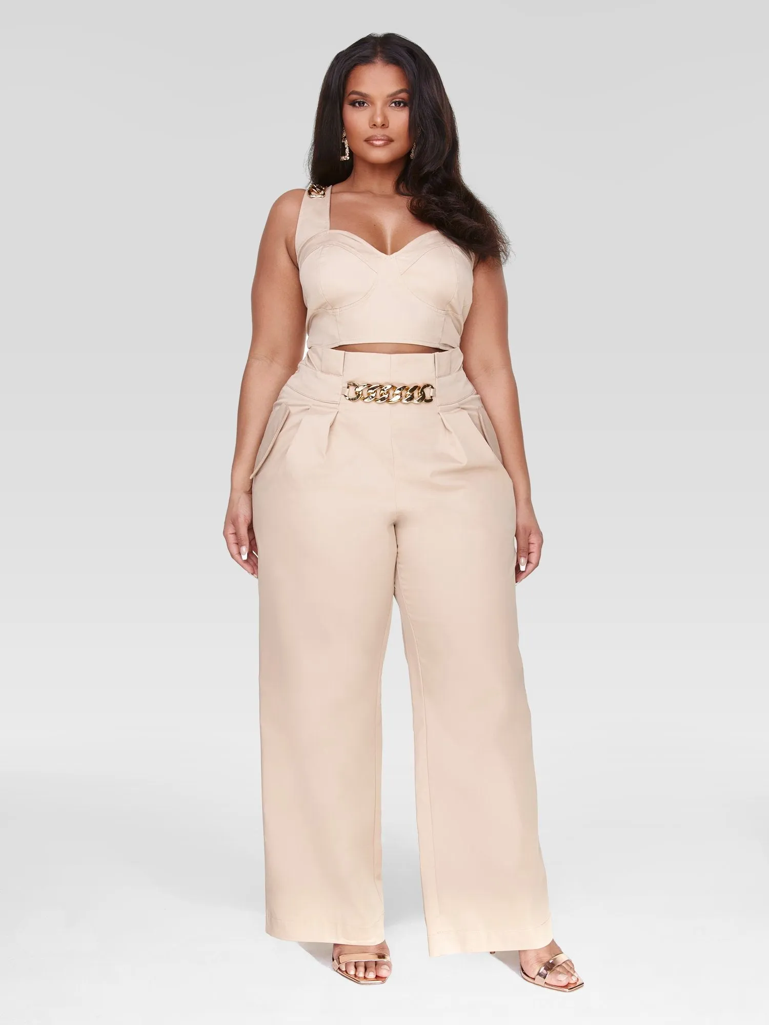 Jessica Chain Detail Crop Top