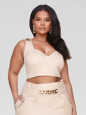 Jessica Chain Detail Crop Top