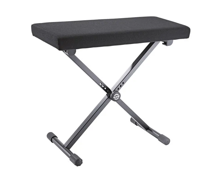 K&M Keyboard Bench Black Fabric