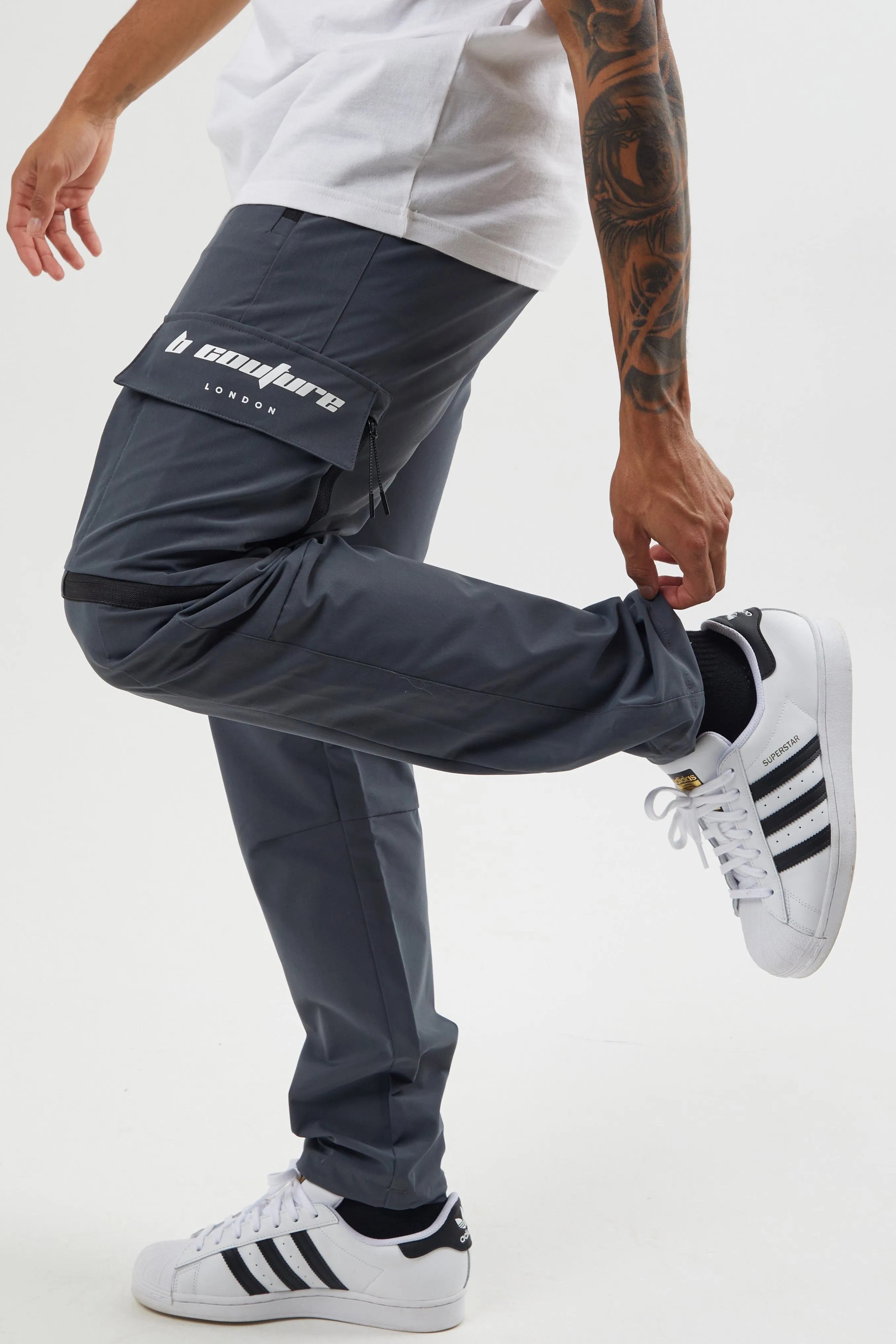 King Street Cargo Pants 2 Pack - Black/Dark Grey