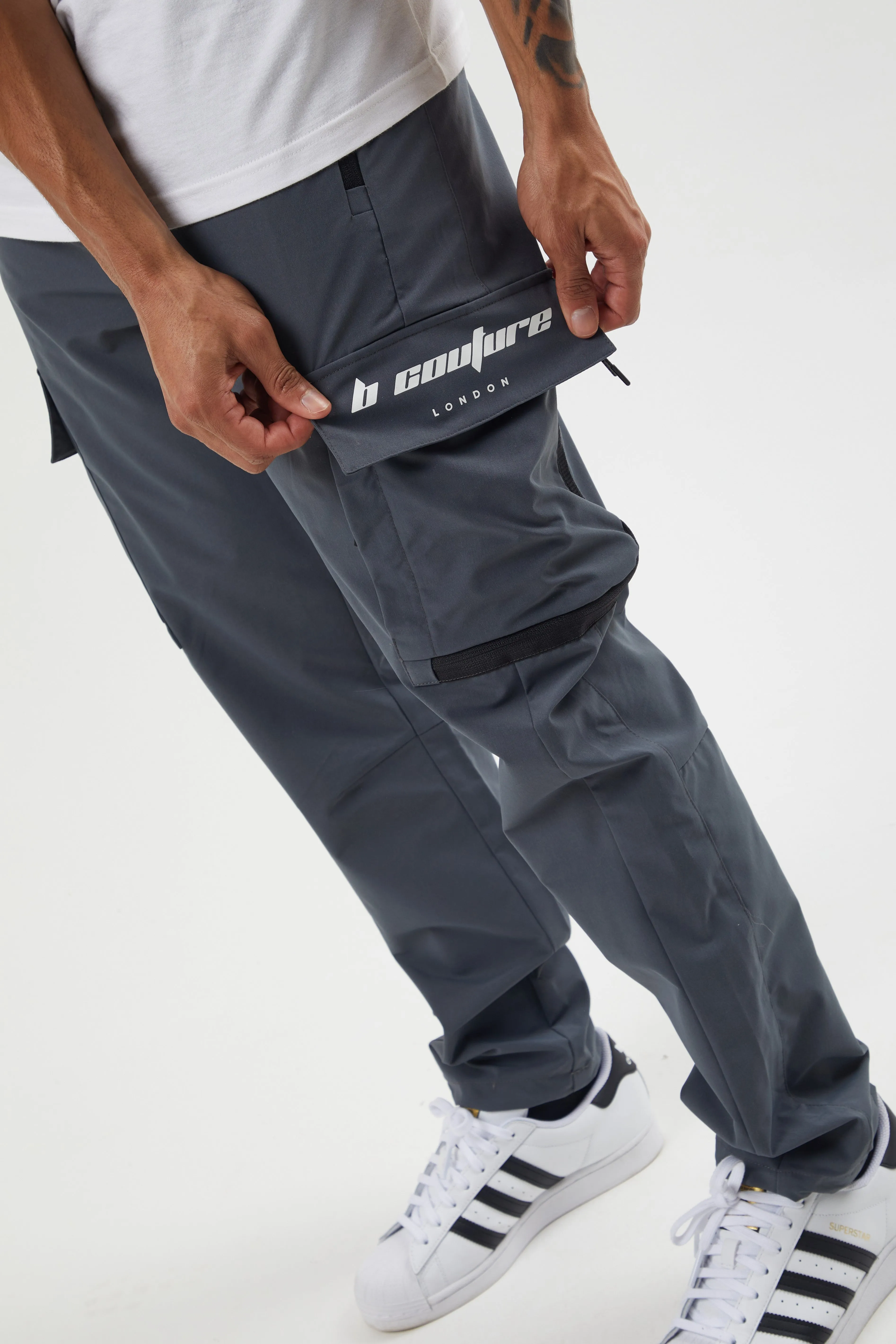 King Street Cargo Pants 2 Pack - Black/Dark Grey