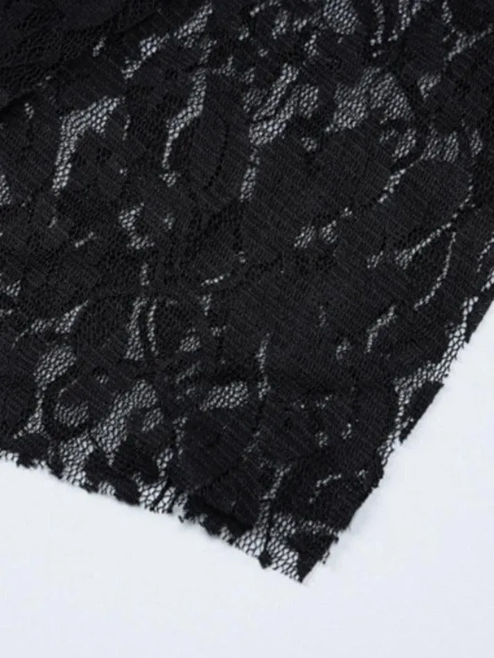 Lace Corset Irregular Hem Cami Mini Dress