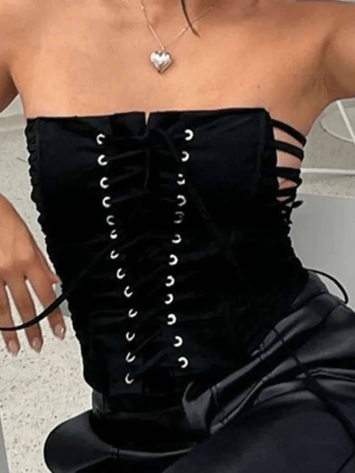 Lace Up Graceful Baggy Cargo Pants