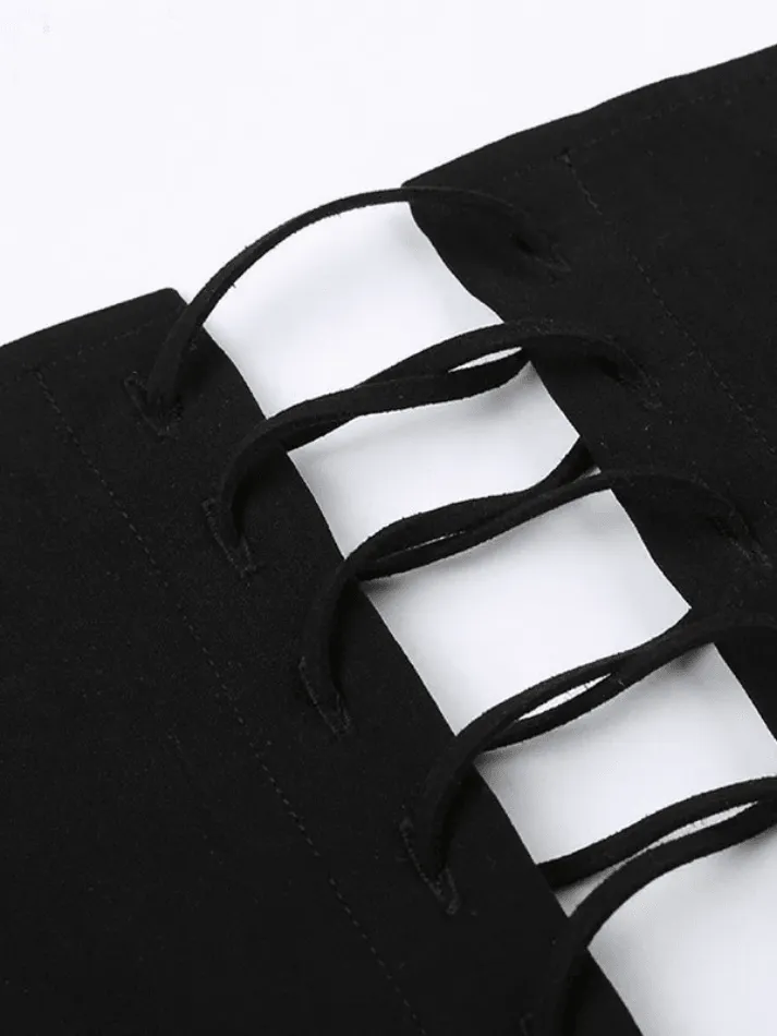 Lace Up Graceful Baggy Cargo Pants