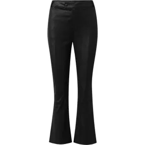 Leather pants with stretch and flare effect / 50226 - Black (Nero)