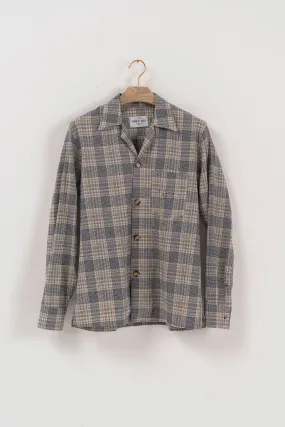 Light Plaid Linen Shirt
