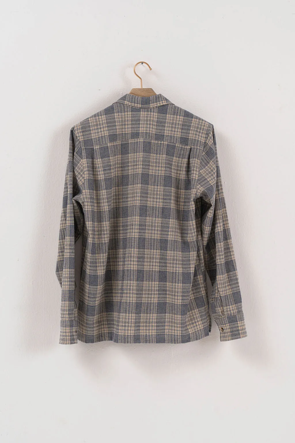 Light Plaid Linen Shirt