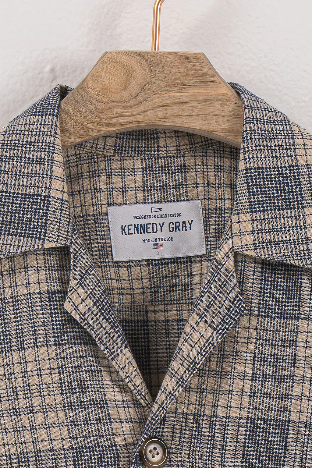 Light Plaid Linen Shirt