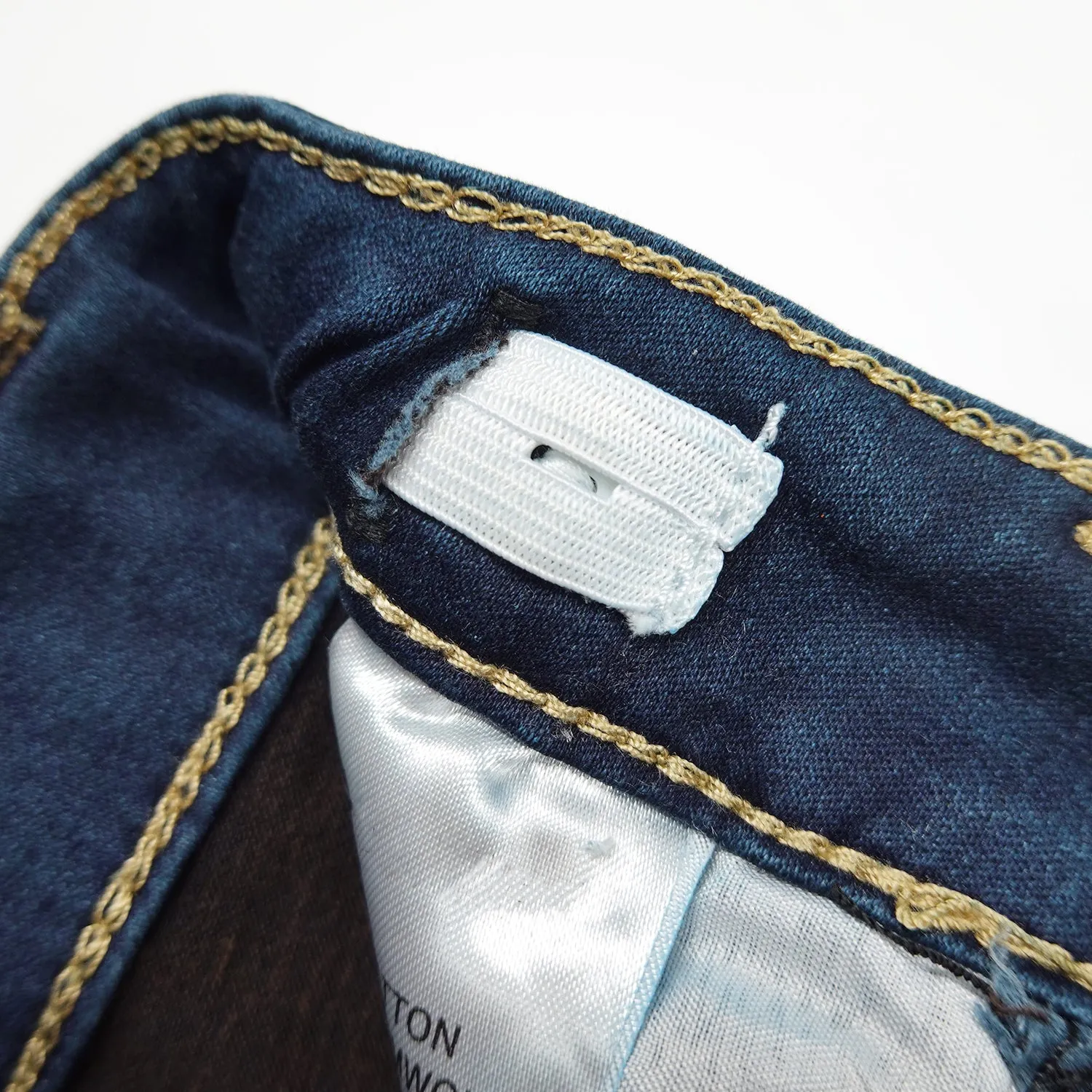 Little Girls Boys Elastic Band Straight Fit Soft Denim Jeans Pants