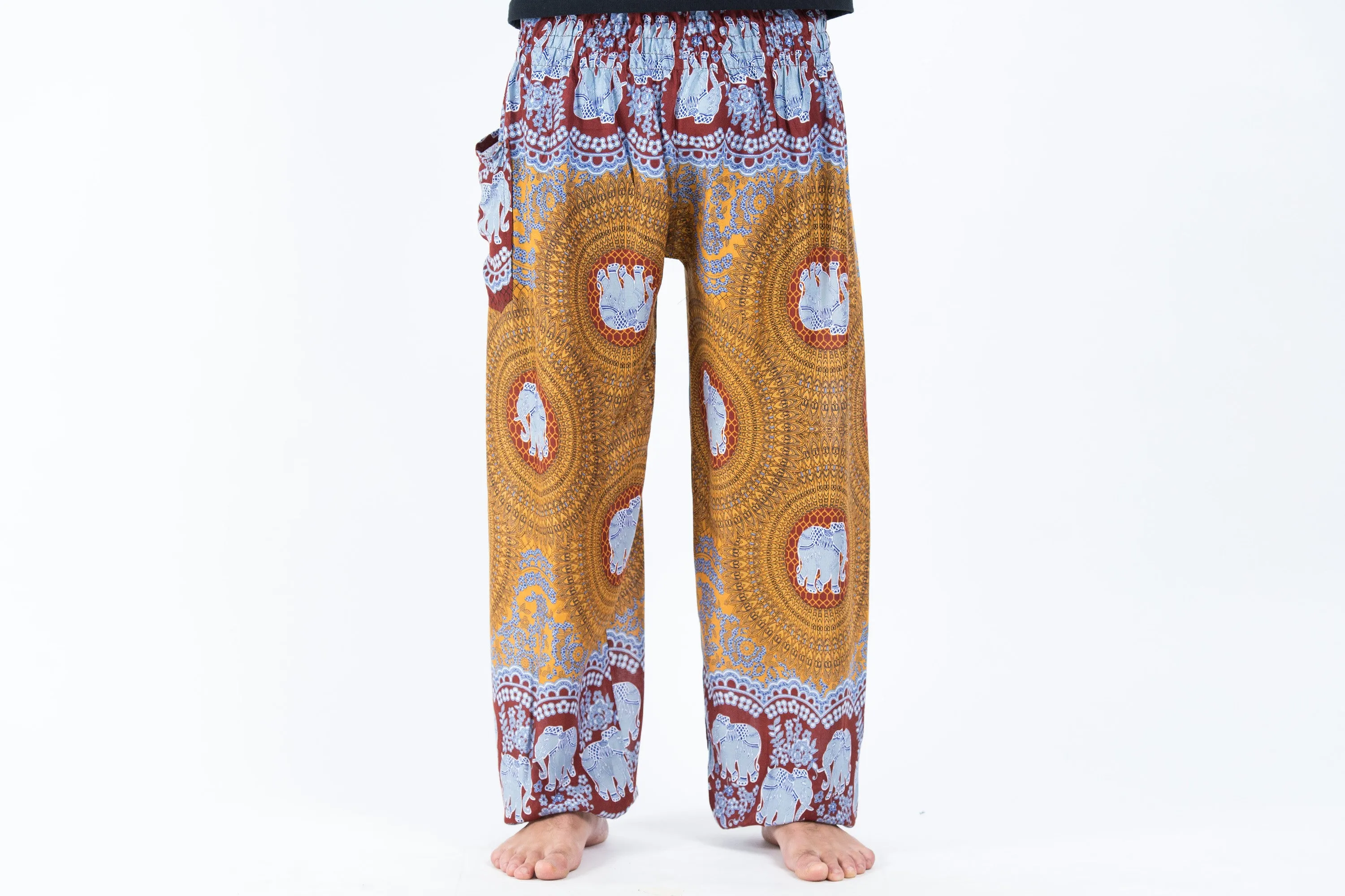 Mandala Elephant Men's Elephant Pants in Bronze