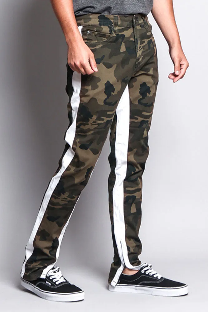 Men's Double Taped Track Style Camo Pants