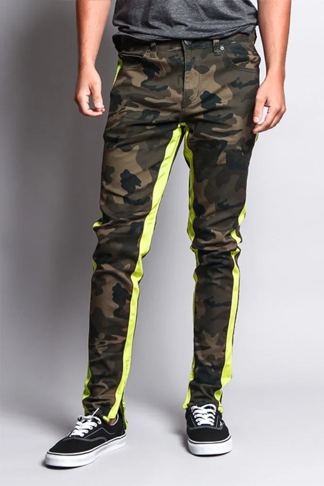 Men's Double Taped Track Style Camo Pants