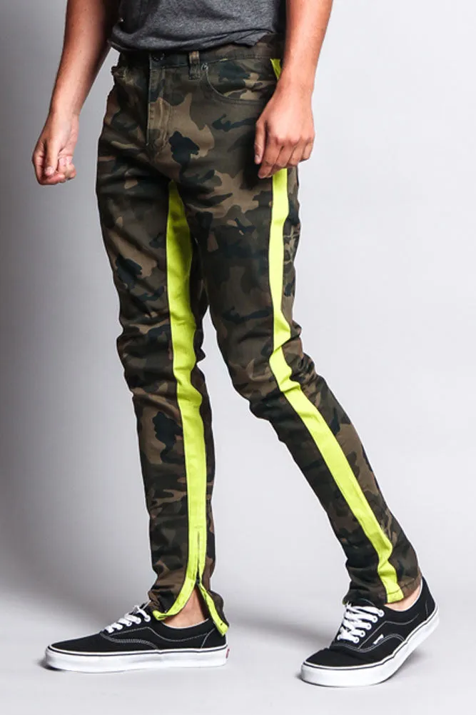 Men's Double Taped Track Style Camo Pants