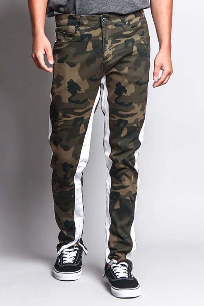 Men's Double Taped Track Style Camo Pants