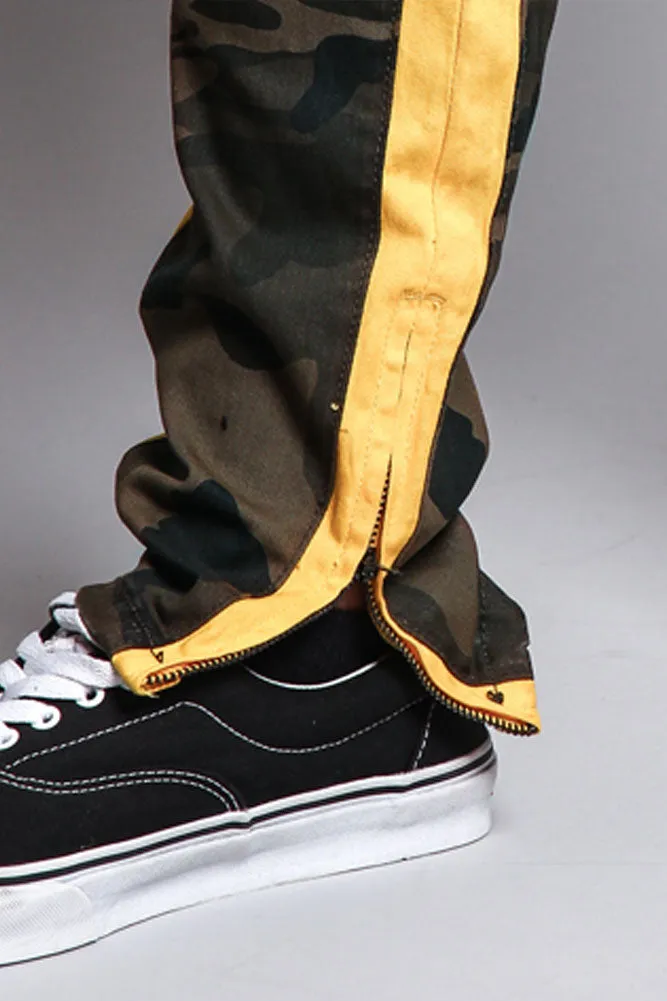 Men's Double Taped Track Style Camo Pants