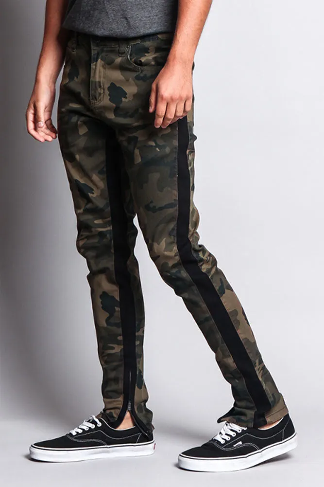 Men's Double Taped Track Style Camo Pants