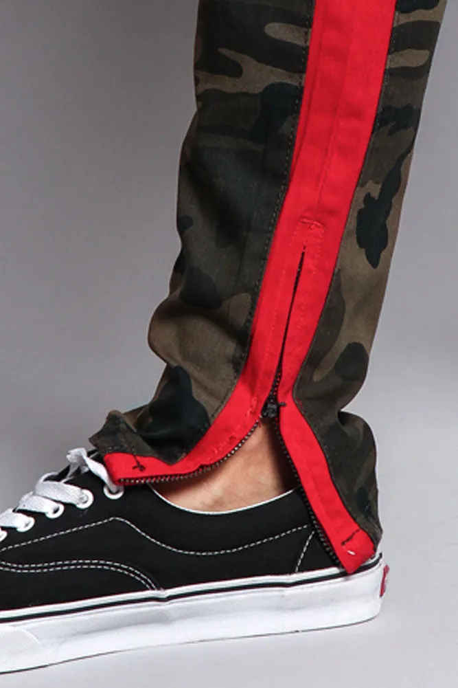 Men's Double Taped Track Style Camo Pants