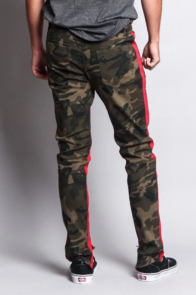 Men's Double Taped Track Style Camo Pants