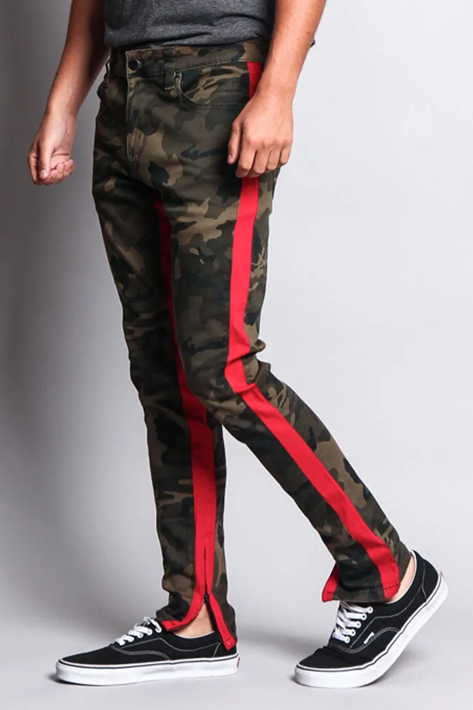 Men's Double Taped Track Style Camo Pants