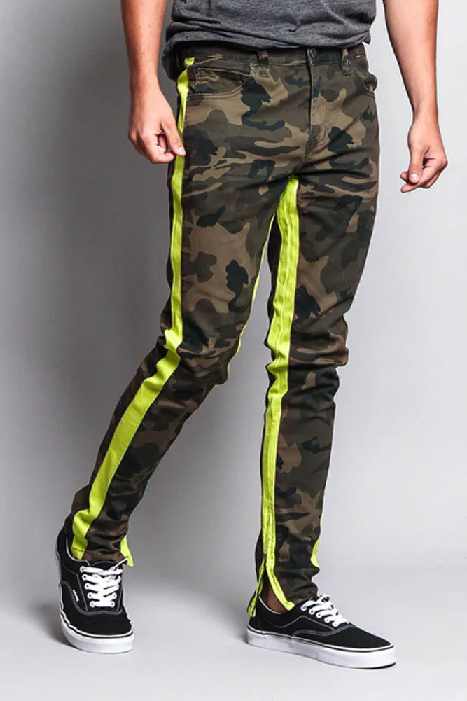 Men's Double Taped Track Style Camo Pants