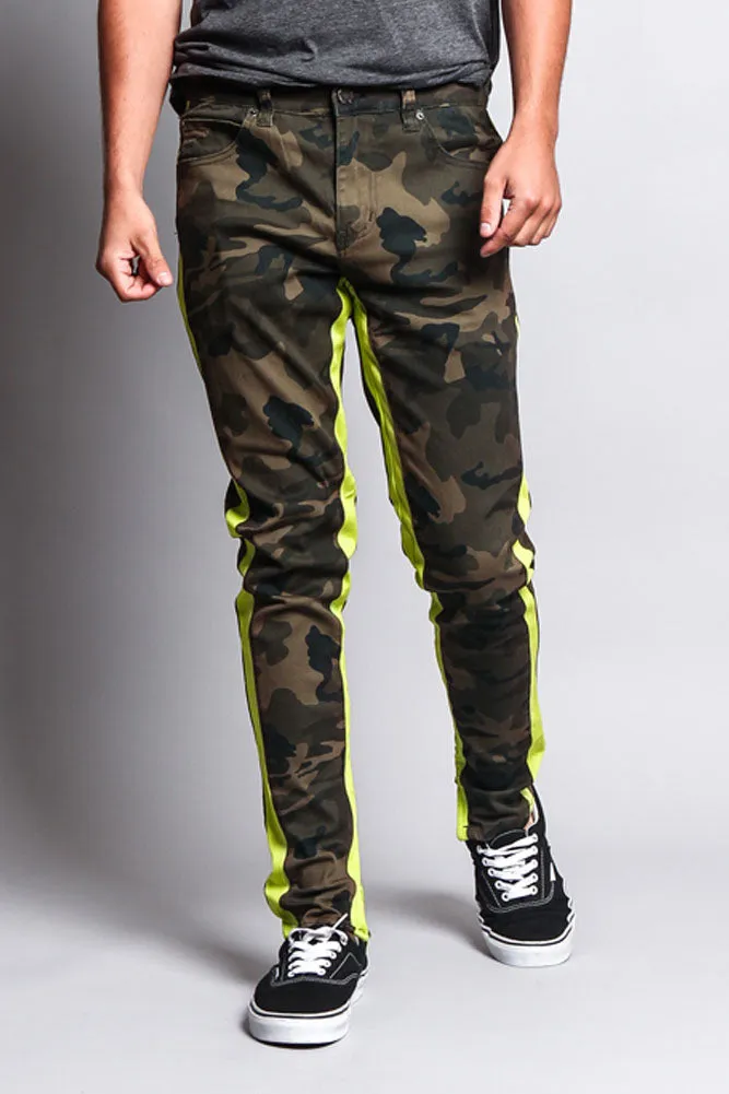 Men's Double Taped Track Style Camo Pants