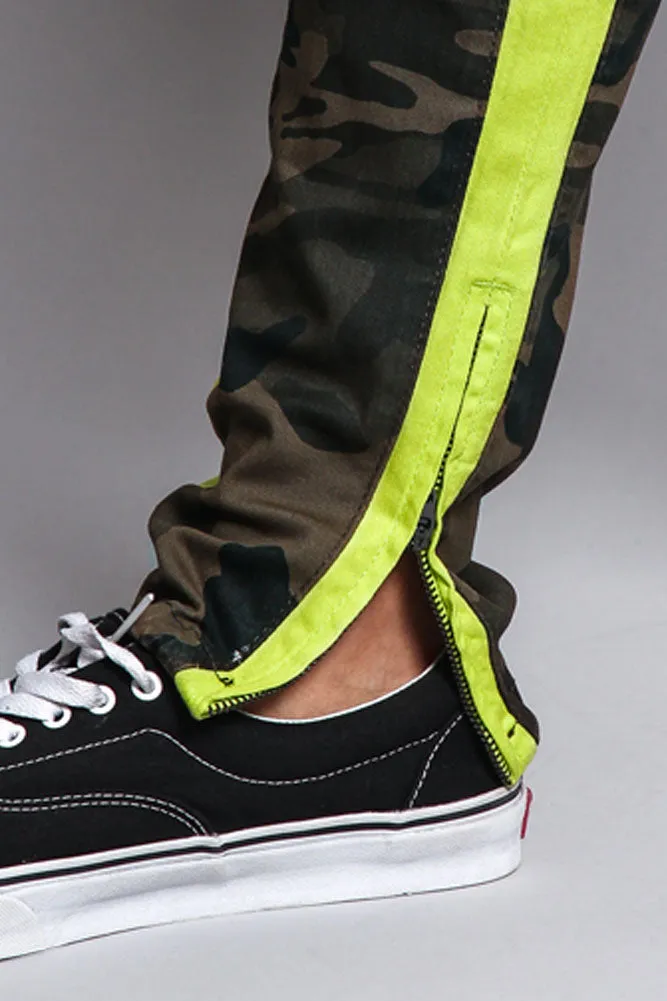Men's Double Taped Track Style Camo Pants