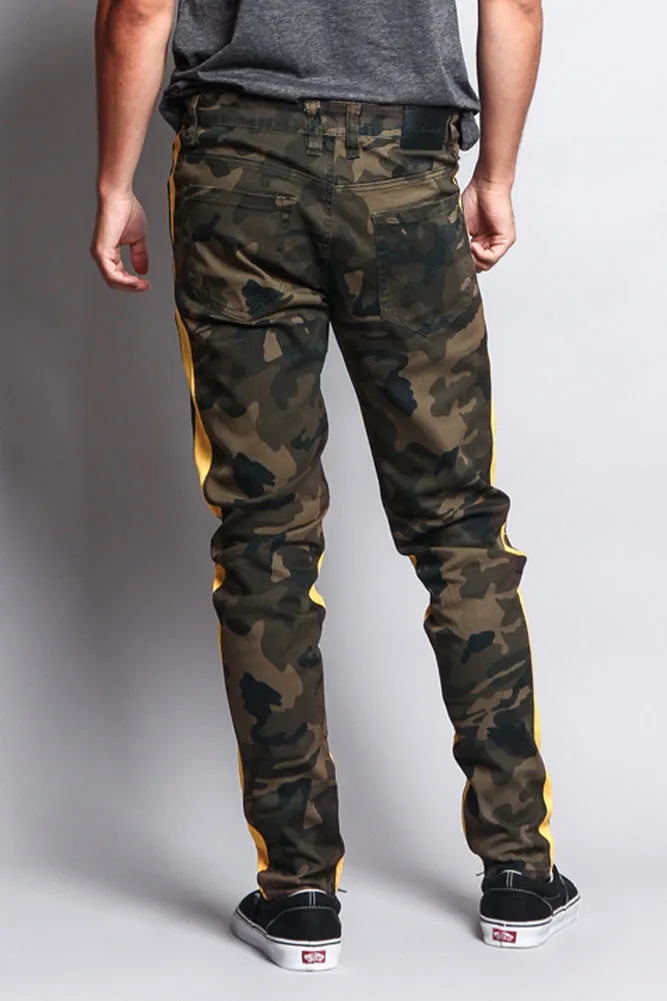Men's Double Taped Track Style Camo Pants