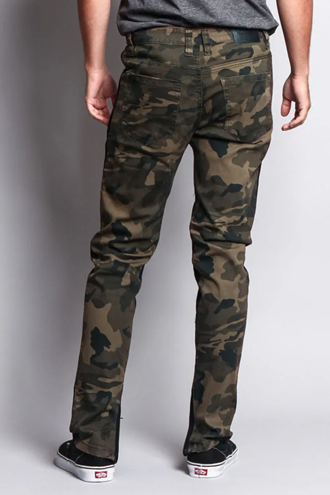 Men's Double Taped Track Style Camo Pants