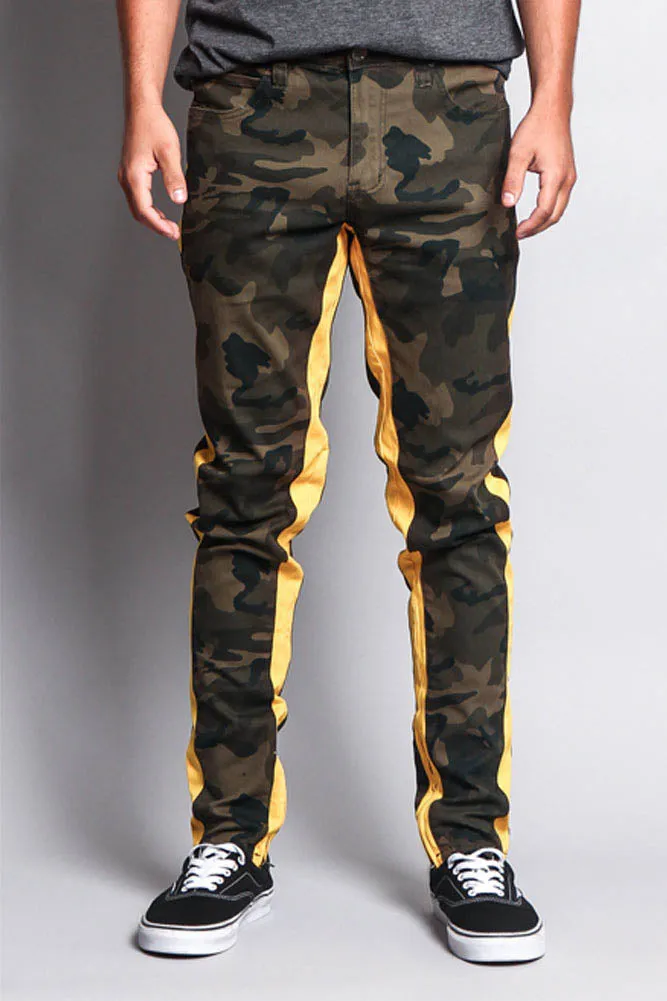 Men's Double Taped Track Style Camo Pants