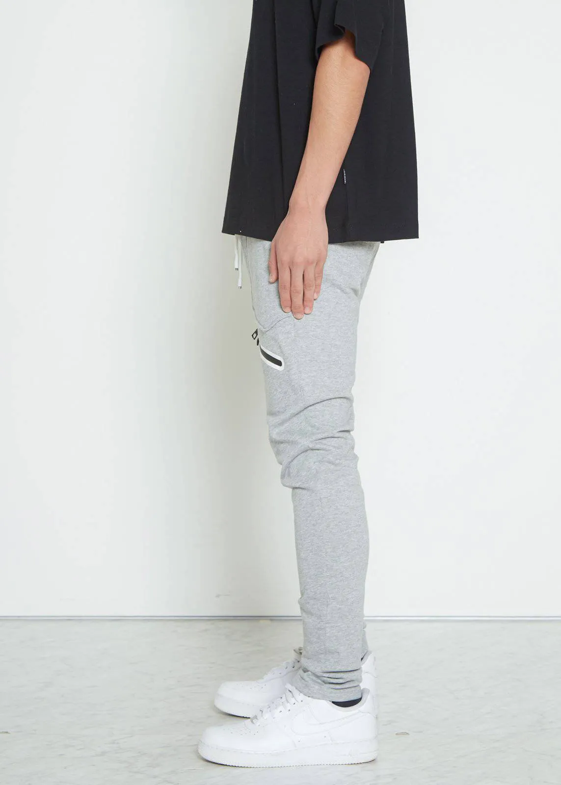Men's  Zipper Pocket French Terry Sweatpants in Heather Grey