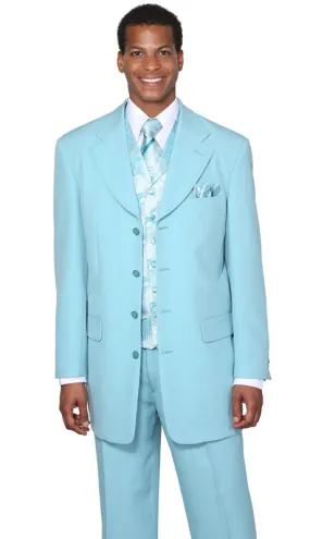 Milano Moda 6903V-AQ Mens Suit
