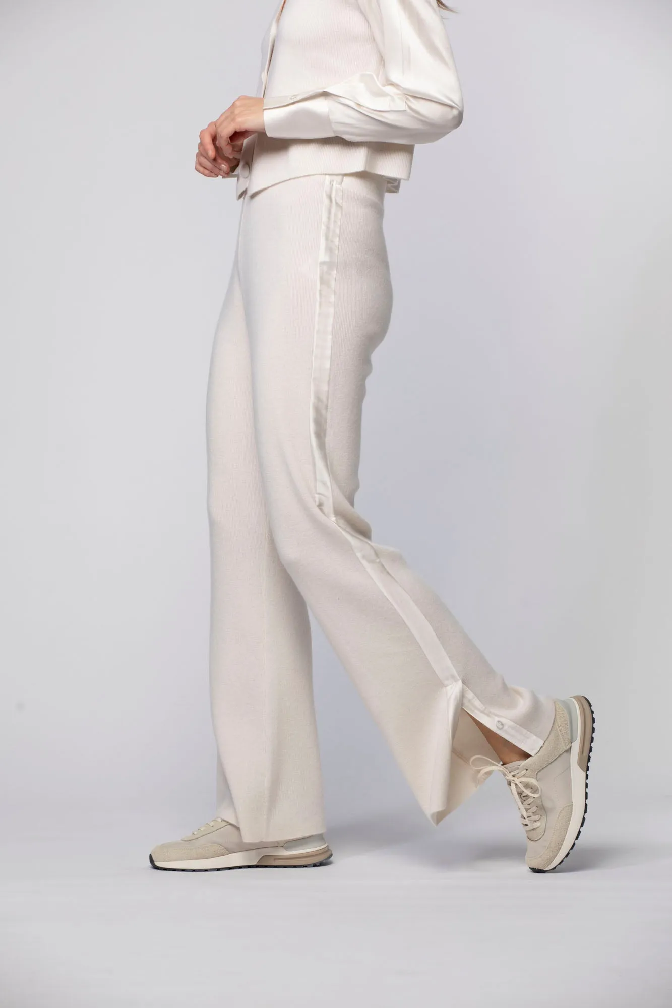 PANTALON EN MAILLE & SOIE