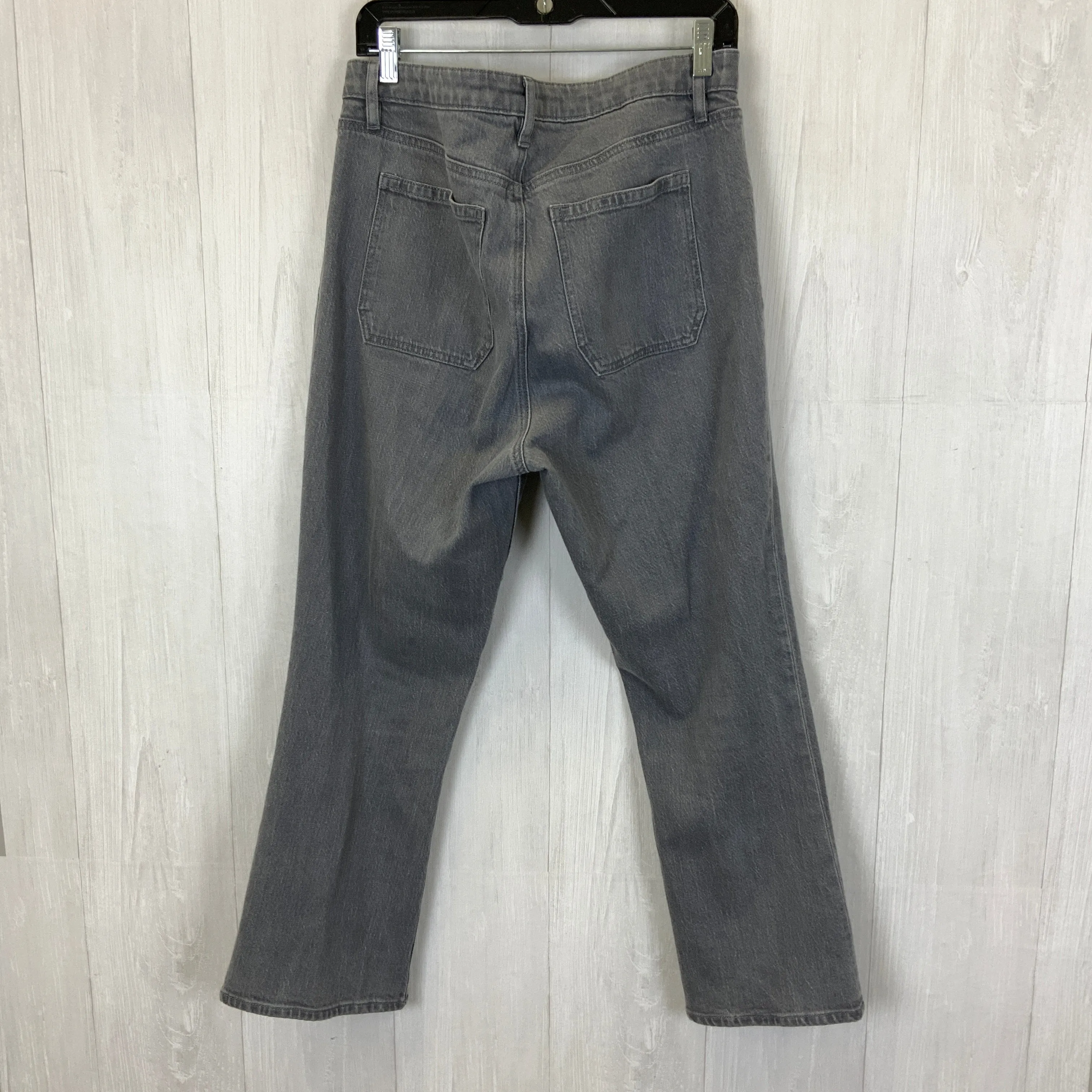 Pants Cropped By Loft In Grey Denim, Size: 10