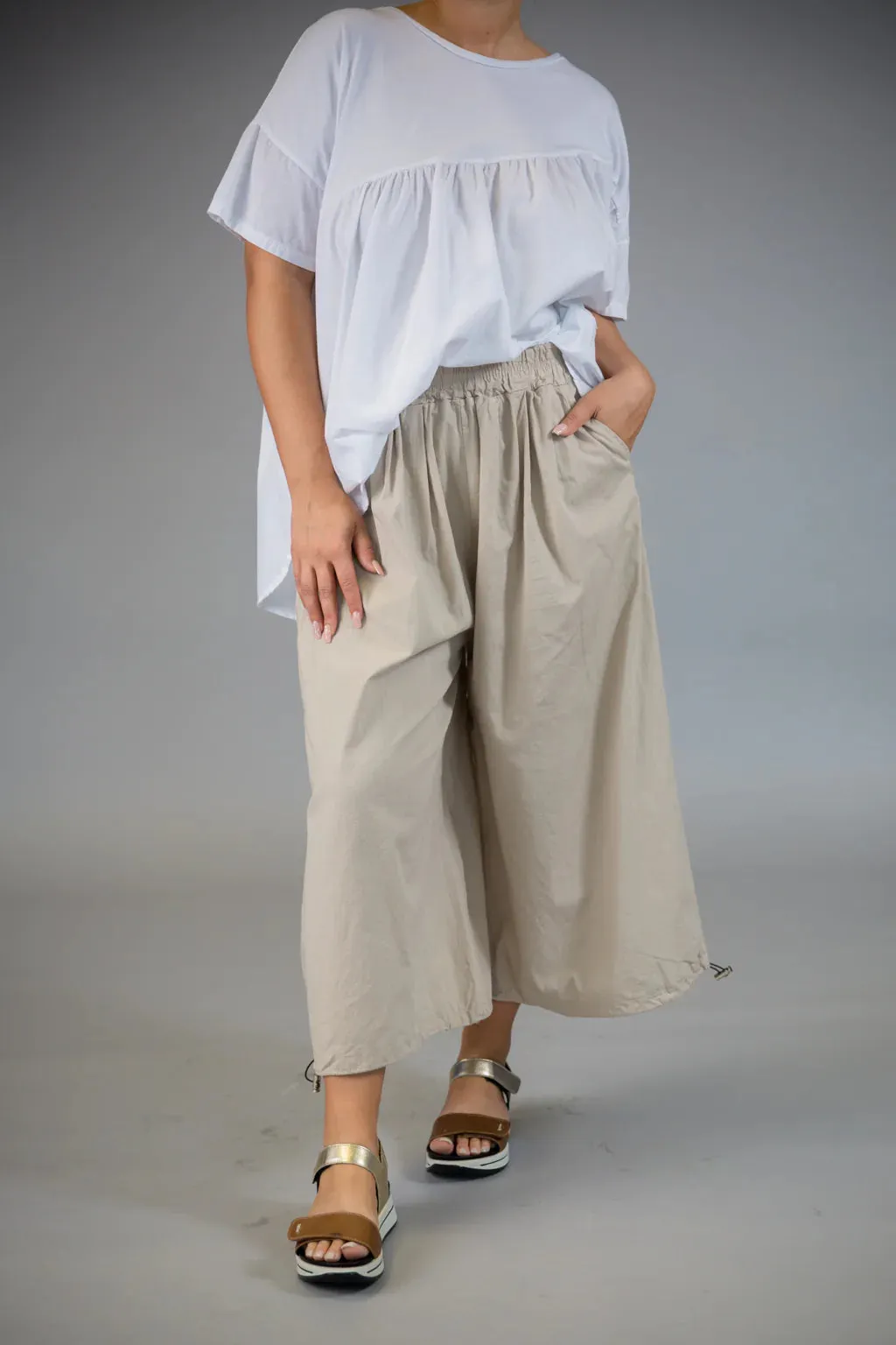 Paolo Tricot, MD3910 Wide Cotton Crop Pant