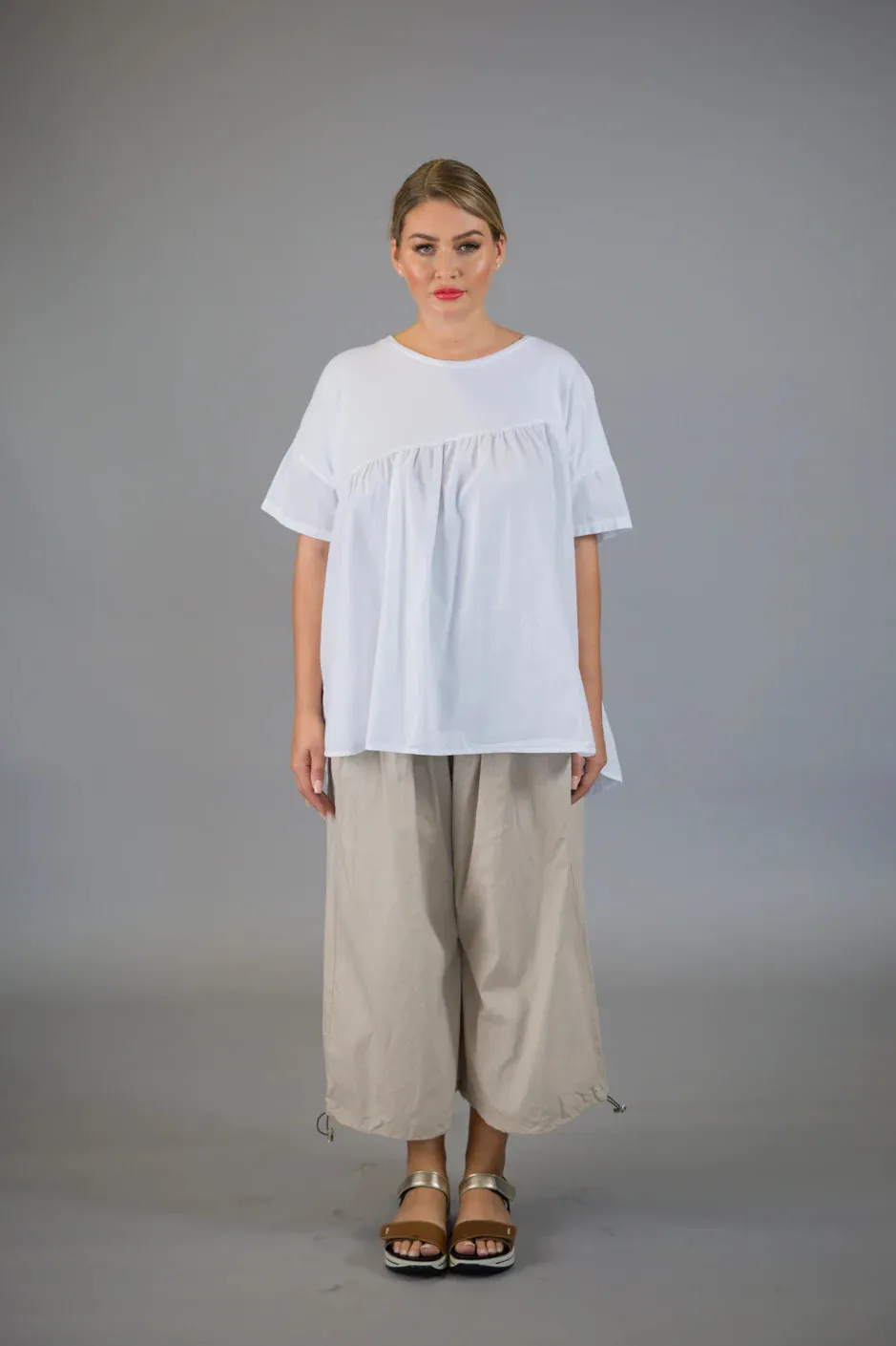 Paolo Tricot, MD3910 Wide Cotton Crop Pant