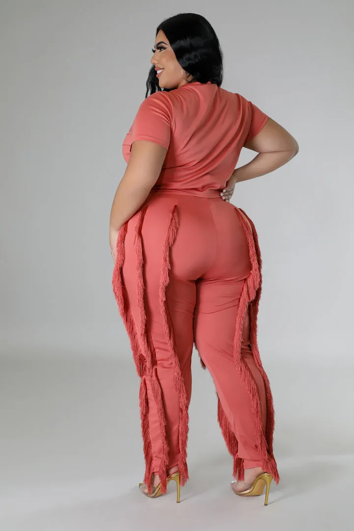 Plus Size High-Waist Pant Set