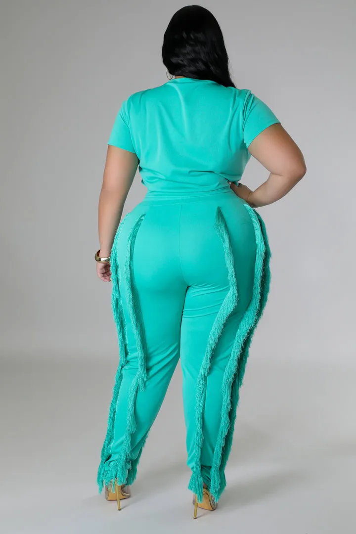 Plus Size High-Waist Pant Set